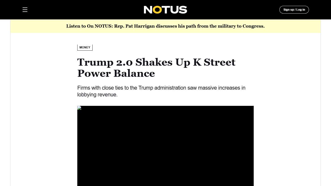 Trump 2.0 Shakes Up K Street Power Balance - NOTUS — News of the United States